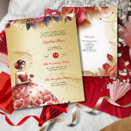 Lámina Recepción de la ceremonia de vestir de la quinceañ