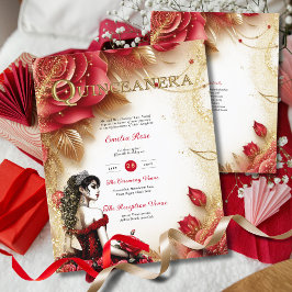 Lámina Recepción de la ceremonia de vestir de la quinceañ