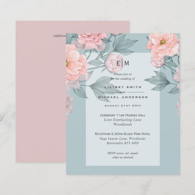 Lámina Recepción de la invitación a la boda de los peONES (Anverso / Reverso)