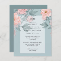 Recepción de Rubor Peach PEONIES Sage Wedding