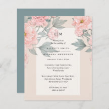 Recepción de Rubor Peach PEONIES Sage Wedding
