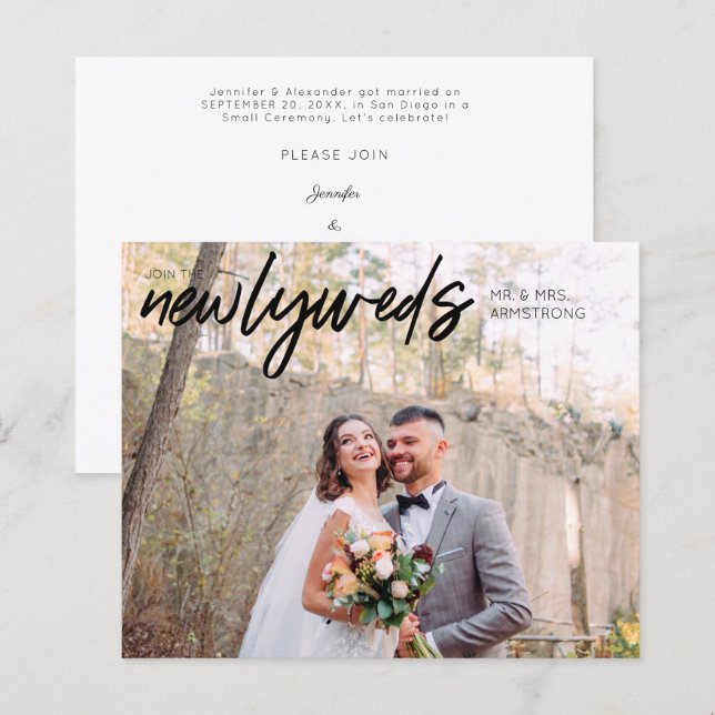 Lámina Recepción fotográfica de boda HB 1 para recién cas (Anverso / Reverso)
