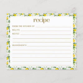 Lámina Receta Boho Summer Lemon Fruit Bridal Shower