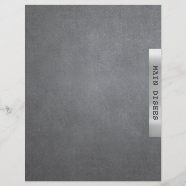 Lámina Receta Capítulo Divisor Principales Platos Plata (Anverso)