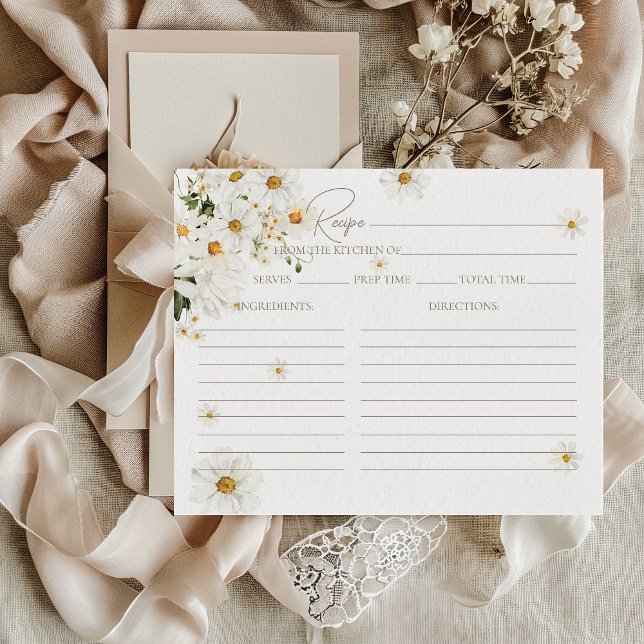 Lámina Receta Daisy Elegy Wildflower Bridal Shower (Subido por el creador)