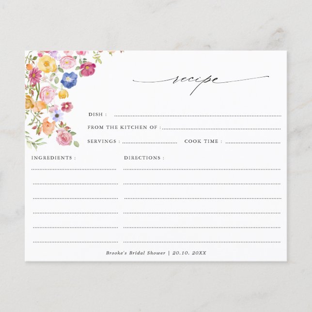 Lámina Receta de ducha de flores de flores de invierno de (Anverso)