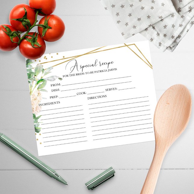 Lámina Receta de ducha de novia con Relieve metalizado do (Subido por el creador)