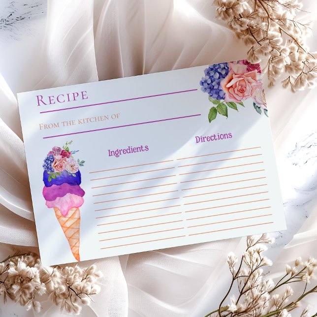 Lámina Receta de ducha de novia floral con crema de hielo (Subido por el creador)