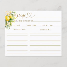 Lámina Receta de ducha de novias de verano elegante con l