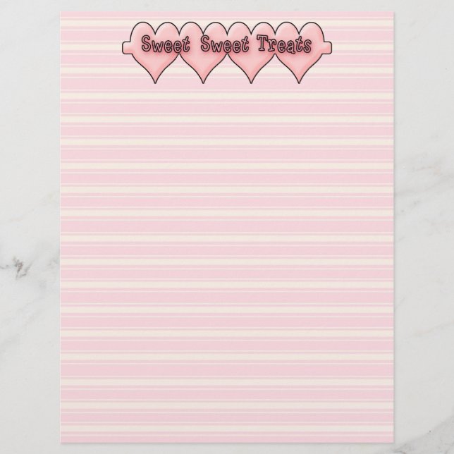 Lámina Receta de Dulces Dulces en Papel (Anverso)