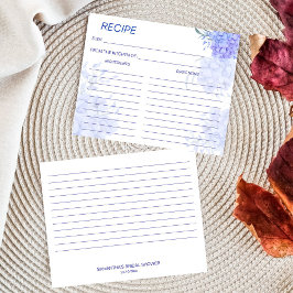 Lámina Receta de fiesta de desposorios con hortensias azu