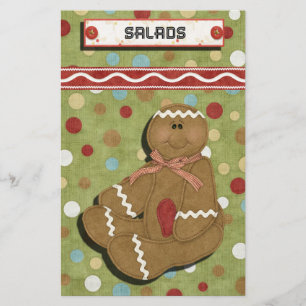Lámina Receta de Gingerbread Holidays Binder-Divider