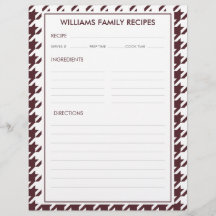 Receta de inserción de apellido Houndstooth 