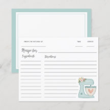 Receta de mezclador de base de cocina azul