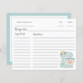 Lámina Receta de mezclador de base de cocina azul