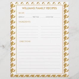 Lámina Receta de nombre de familia Houndstoth Insertar