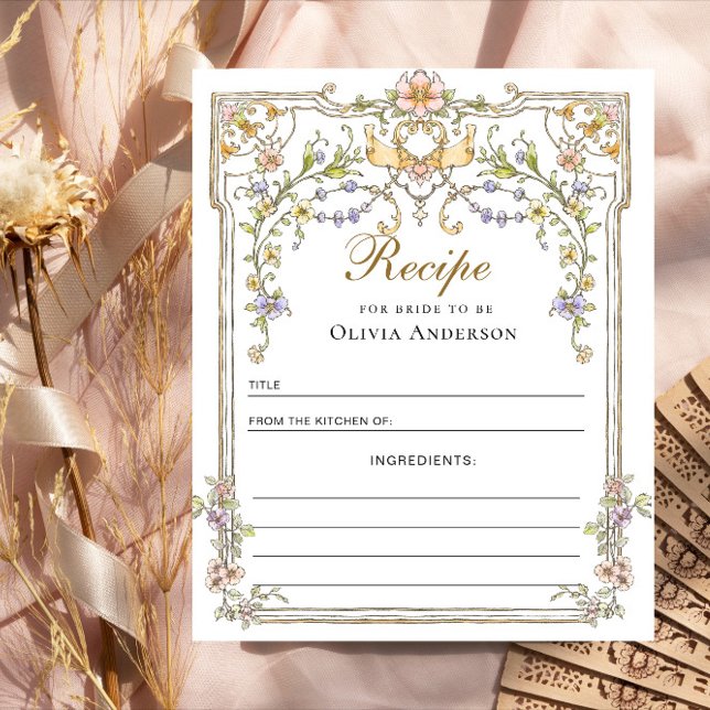 Lámina Receta de nupcial floral de Grace Ornate en Victor (Subido por el creador)