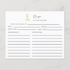 Lámina Receta de Pearls Prosecco Bridal Shower