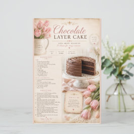 Lámina Receta de Torta de Chocolate al Estilo Hershey, Tu