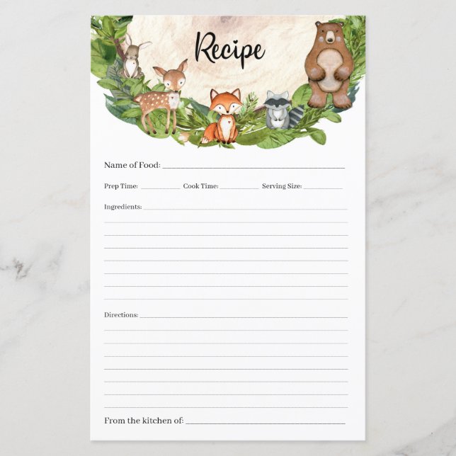 Lámina Receta de trozos de madera para los animales de bo (Anverso)