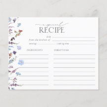 Receta Dusty Blue Wildflower Bridal Shower