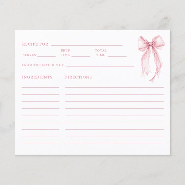 Lámina Receta elegante de ducha de novias con arco rosado (Anverso)