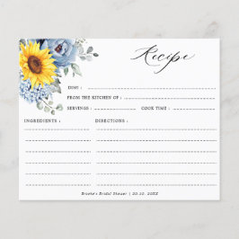 Lámina Receta floral de yerba azul de pizarra azul