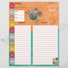 Lámina Receta fresca garantizada Insertar