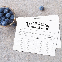 Lámina Receta minimalista Vegan, receta simple