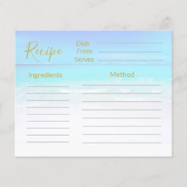 Lámina Receta Ocean Beach Sea Blue