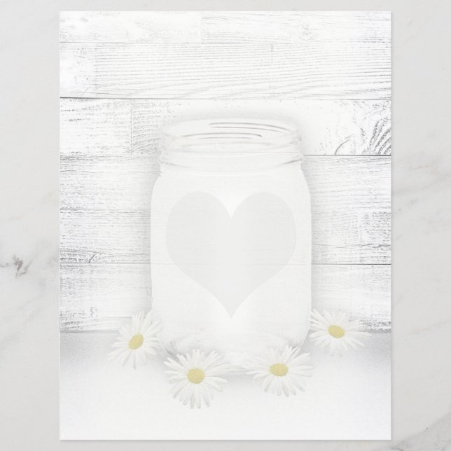 Lámina Receta personalizada de Cookbook Mason Jar Insert (Reverso)