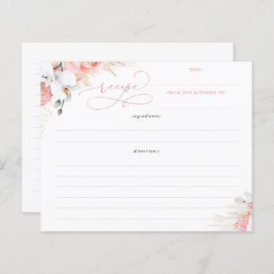 Lámina Receta suave de ducha de novias de Boho floral ros