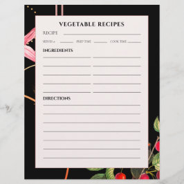 Lámina Receta vegetal | Cerezas botánicas negras