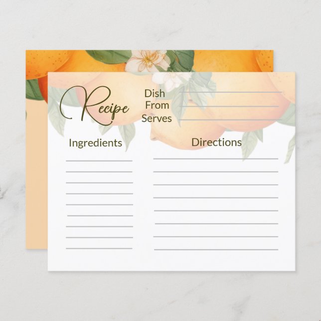 Lámina Recetas (Anverso / Reverso)