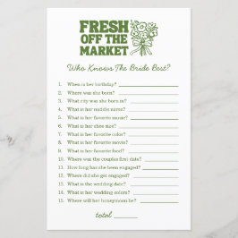 Lámina Recién Salido De Los Juegos De Ducha De Novias Ver