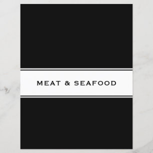 Lámina Recipe Cookbook Chapter Divider Carne y marisco