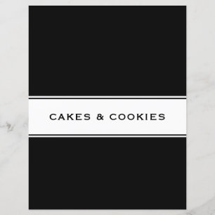 Lámina Recipe Cookbook Chapter Divider   Pasteles y galle