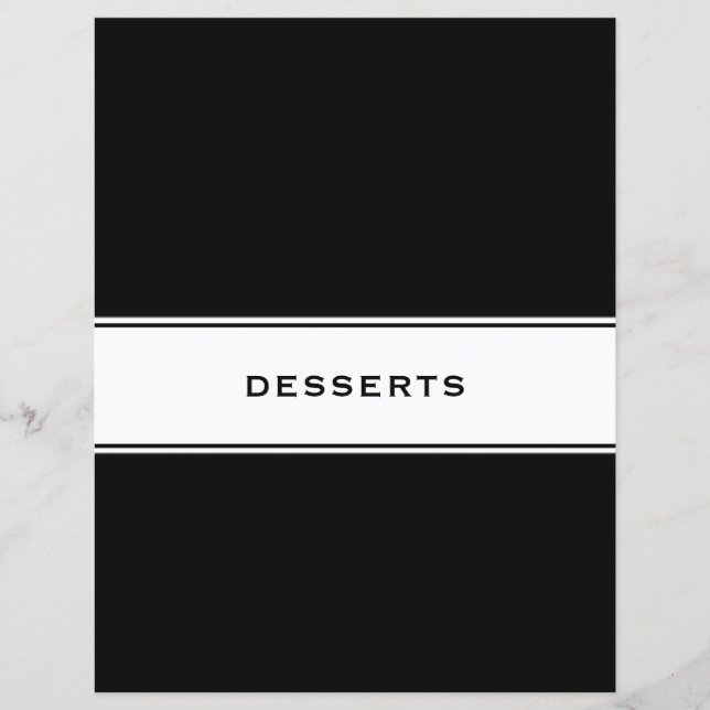 Lámina Recipe Cookbook Chapter Divider | Postres (Anverso)