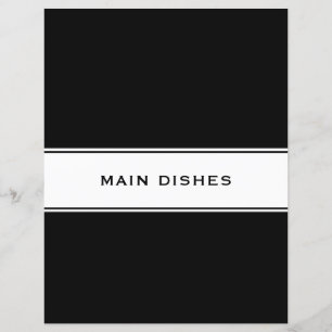 Lámina Recipe Cookbook Chapter Divider Principales plat
