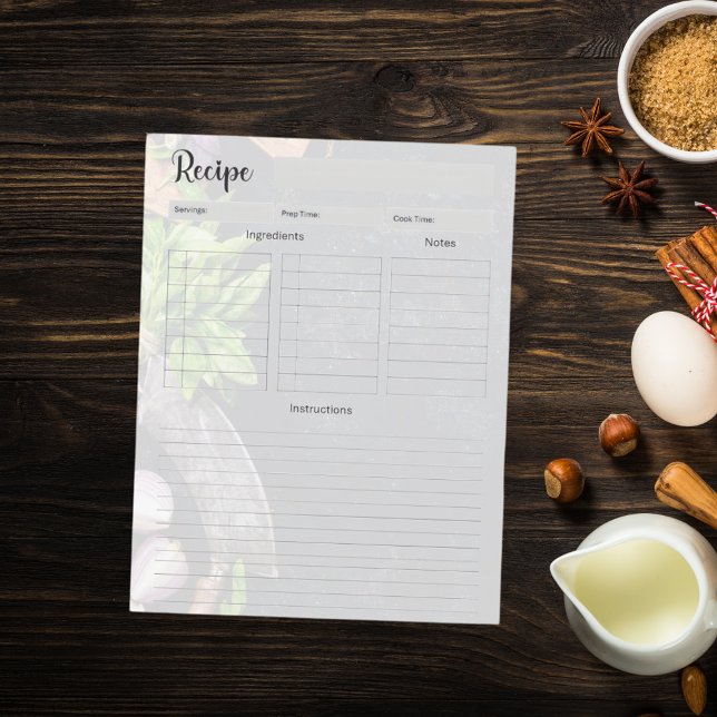 Lámina Recipe cookbook page insert (Subido por el creador)