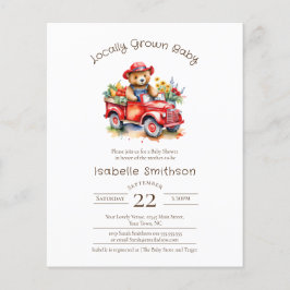 Lámina Recogida de Baby Shower de crecimiento local con s