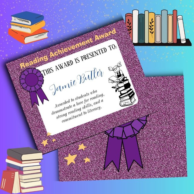 Lámina Recompensa de certificado de escuela de premios (books)