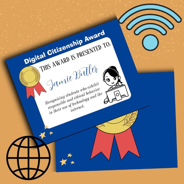 Lámina recompensa de certificado de escuela de premios di (digital award)