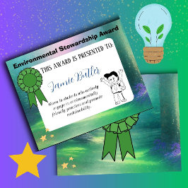 Lámina recompensa de certificado de escuela de reconocimi