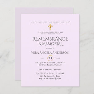 Lámina Recordatorio del PRESUPUESTO Invitación de la cruz