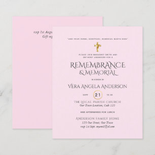 Lámina Recordatorio del PRESUPUESTO Invitación de la cruz