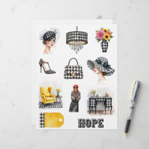 Recortes de papel de scrapbook temáticos de moda H