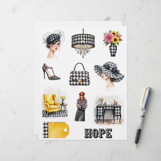 Lámina Recortes de papel de scrapbook temáticos de moda H