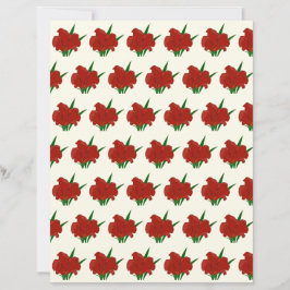 Lámina Red Flower Scrapbook Paper