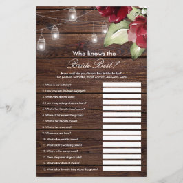 Lámina Red Rose, que conoce el mejor juego de novias